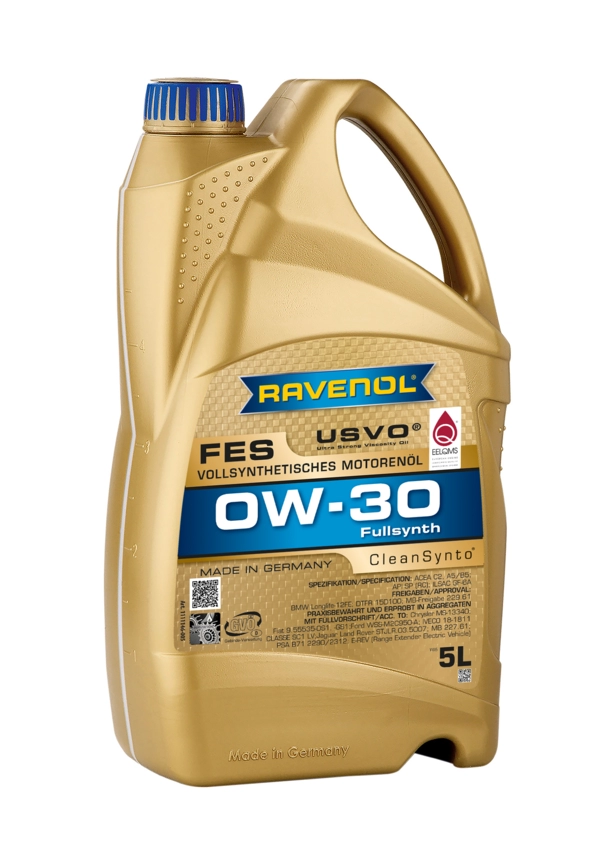 5L RAVENOL FES 0W-30 – Helsyntetisk Mid SAPS Motorolja